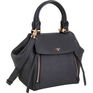Tory Burch Half-Moon Satchel, Black
